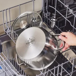 Karaca Stahltopf-Elite Edelstahl-Induktions-Kochtopf mit Deckel, 20 cm, Silber
