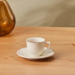 Karaca Teetassen Sets-Elizabeth Ecru Teetasse, 180 ml Ecru01