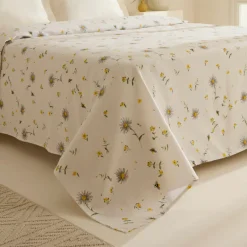 Karaca Tagesdecke Set-Emma Piquédecke aus 100 % Baumwolle, 200 × 220 cm, Gelb