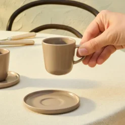 Karaca Mokka & Espressotassen Set-Eric 8-teiliges Espressoglas-Set für 4 Personen Braun01