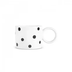Karaca Mugs & Kaffeebecher-Erica Tasse mit Tupfen, 370 ml Schwarz01