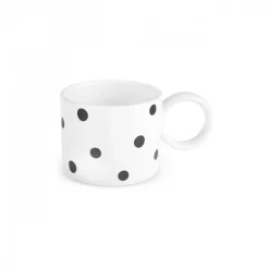 Karaca Mugs & Kaffeebecher-Erica Tasse mit Tupfen, 370 ml Schwarz01
