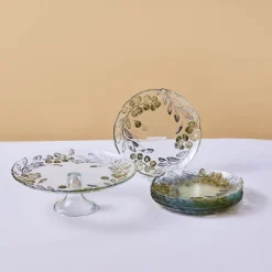 Karaca Kuchenplatte-Eucalyptus 7-teiliges Dessertset Kahverengi