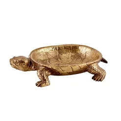 Karaca Deko-Objekte-Eva Teller Schildkröte -Groß Gold