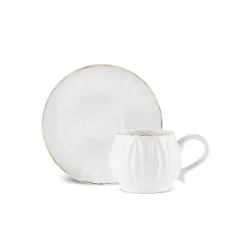 Karaca Mokka & Espressotassen Set-Eylül Kaffeetasse für 6 Personen 85 Ml Weıß01