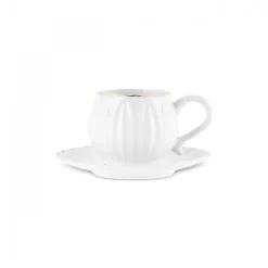 Karaca Mokka & Espressotassen Set-Eylül Kaffeetasse für 6 Personen 85 Ml Weıß01