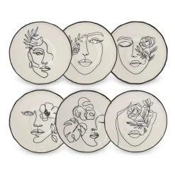 Karaca Teegläser Sets-Face 12-teiliges Türkisches Teeset für 6 Personen, 132 ml, Mehrfarbig Weıß01