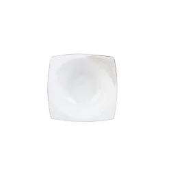 Karaca Tafelservice Für 12 Personen-Fine Bone New Together Alone Gold 60-teiliges Quadratisches Geschirr für 12 Personen Weıß01