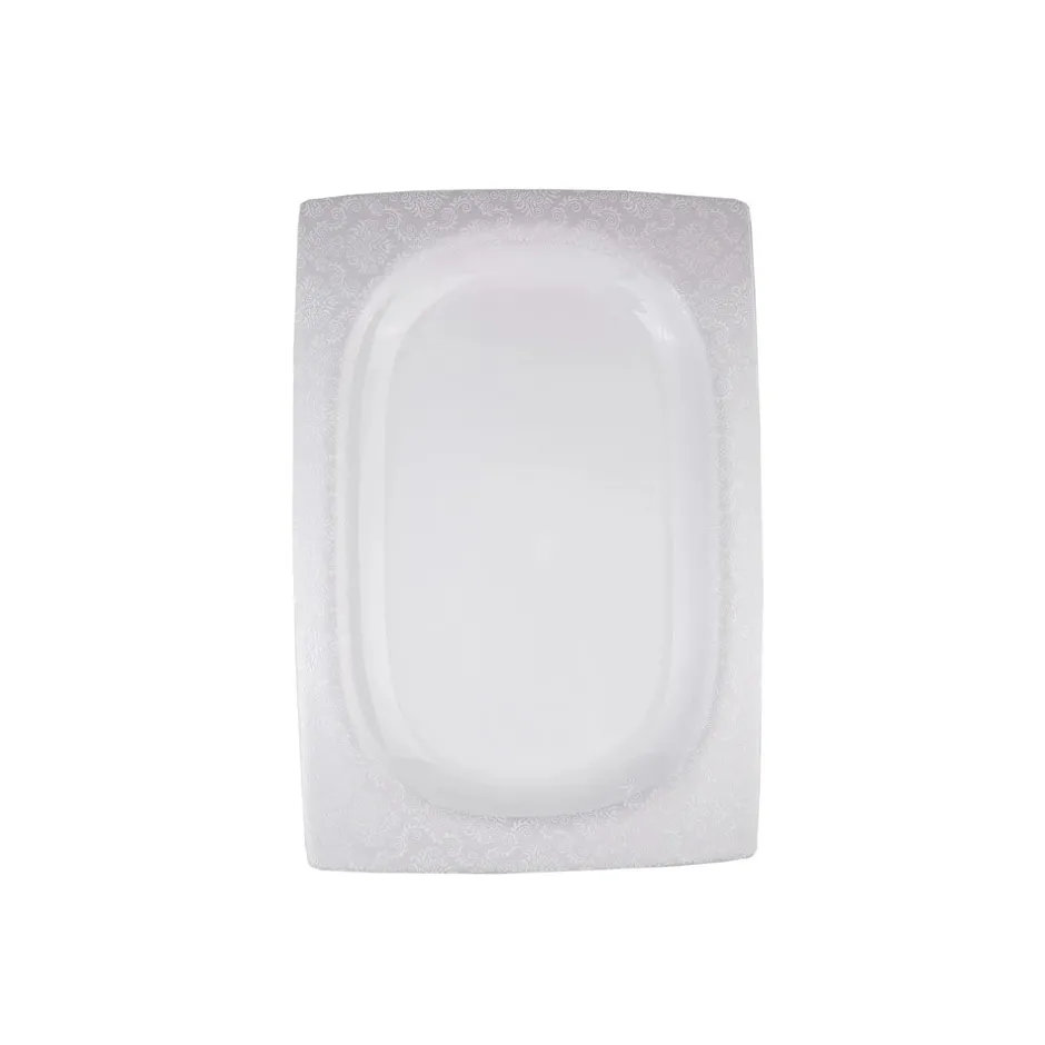 Karaca Tafelservice Für 12 Personen-Fine Bone Ruffle 60-teiliges Quadratisches Tafelservice für 12 Personen Weıß01