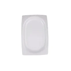 Karaca Tafelservice Für 12 Personen-Fine Bone Ruffle 60-teiliges Quadratisches Tafelservice für 12 Personen Weıß01
