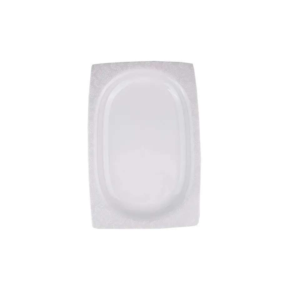 Karaca Tafelservice Für 12 Personen-Fine Bone Ruffle 60-teiliges Quadratisches Tafelservice für 12 Personen Weıß01
