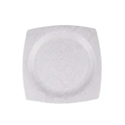 Karaca Tafelservice Für 12 Personen-Fine Bone Ruffle 60-teiliges Quadratisches Tafelservice für 12 Personen Weıß01