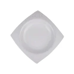 Karaca Tafelservice Für 12 Personen-Fine Bone Ruffle 60-teiliges Quadratisches Tafelservice für 12 Personen Weıß01