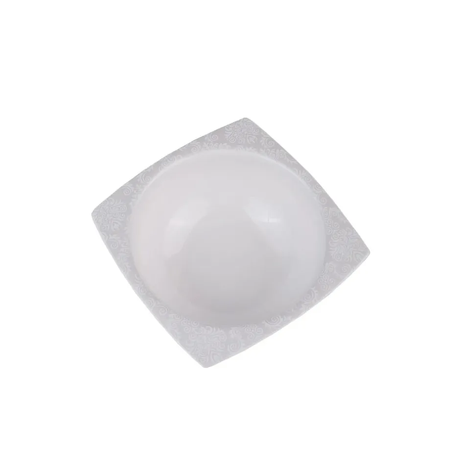 Karaca Tafelservice Für 12 Personen-Fine Bone Ruffle 60-teiliges Quadratisches Tafelservice für 12 Personen Weıß01