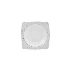 Karaca Frühstücksgeschirr|Frühstücksset Für 6 Personen-Fine Pearl Antares 26-teiliges quadratisches Frühstücksset und Servierschalen Perlmutt für 6 Personen Weıß01
