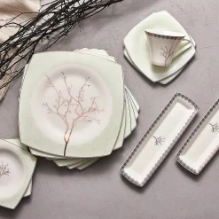 Karaca Frühstücksset Für 6 Personen-Fine Pearl Banyan für 6 Personen Frühstücksset und Servierschalen, 26 Teilig Multıfarben