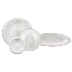 Karaca Frühstücksset Für 6 Personen-Fine Pearl Bella 14 Piece Breakfast and Serveware Set for 6 Person Whıte01
