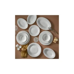 Karaca Tafelservice Für 12 Personen-Fine Pearl Bella 58 Teiliges Für 12 Personen Perlmutttafeserviceset Weıß01
