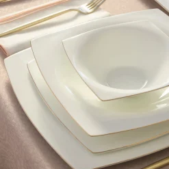 Karaca Tafelservice Für 12 Personen-Fine Pearl Dara 58-Teiliges 12-Personen Geschirrset Gold