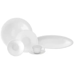 Karaca Frühstücksset Für 6 Personen-Fine Pearl Eternal 26-teiliges Frühstücksset und Servierschalen Weıß01