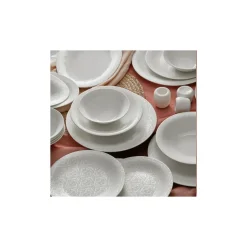Karaca Tafelservice Für 12 Personen-Fine Pearl Eternal 58 Teiliges Für 12 Personen Tafelgeschirr Set Aus Perlen Weıß01
