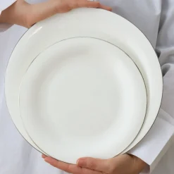 Karaca Tafelservice Für 12 Personen-Fine Pearl Extra Argento 55-Teiliges Tafelservice Für 12 Personen, Platin Platın