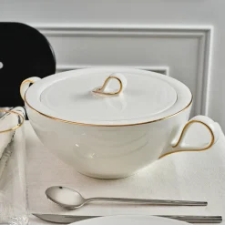 Karaca Tafelservice Für 12 Personen-Fine Pearl Extra Chanak 55-teiliges Tafelservice für 12 Personen, Gold