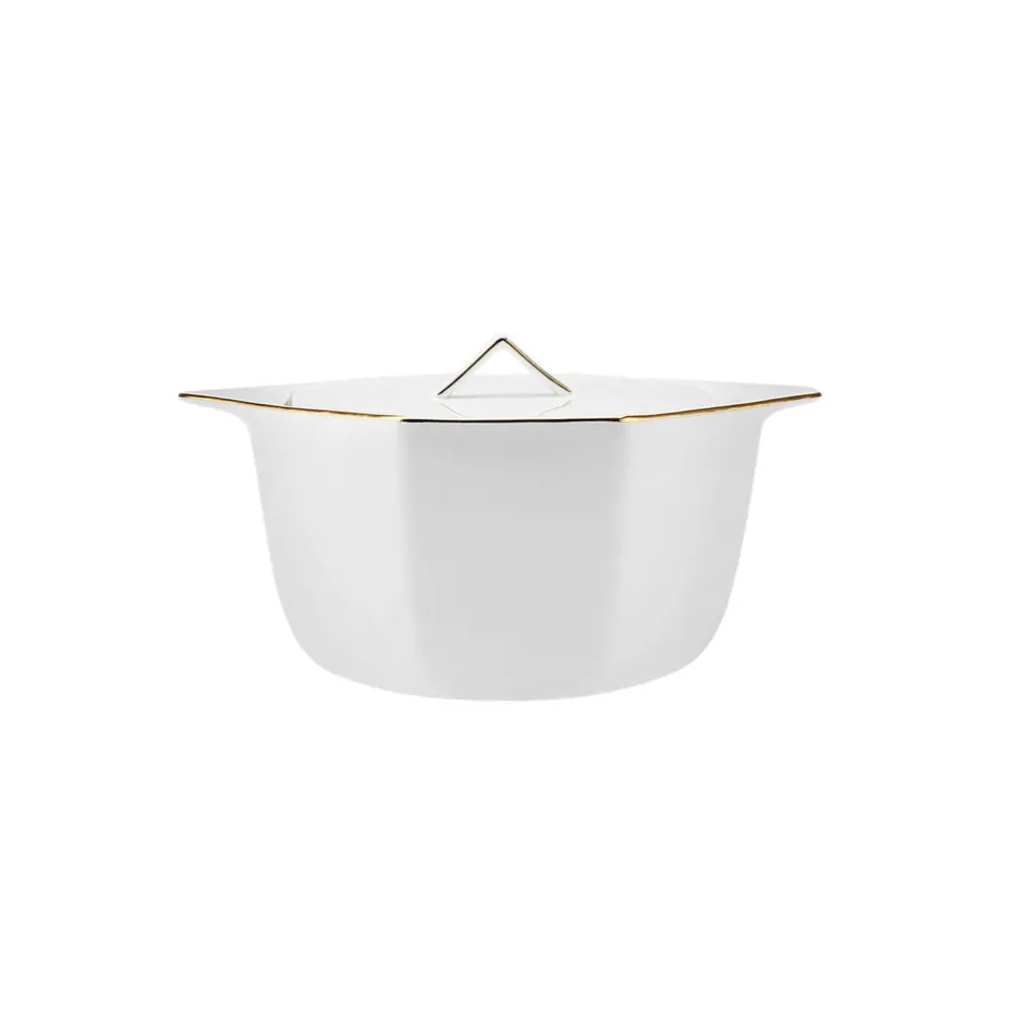 Karaca Tafelservice Für 12 Personen-Fine Pearl Extra Eight Corner 62-Teiliges 12-Personen Geschirrset Gold