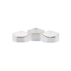 Karaca Tafelservice Für 12 Personen-Fine Pearl Extra Eight Corner 62-Teiliges 12-Personen Geschirrset Gold