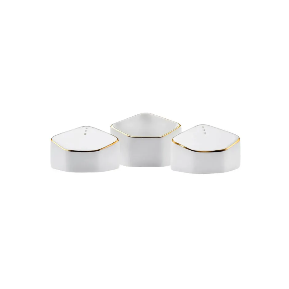 Karaca Tafelservice Für 12 Personen-Fine Pearl Extra Eight Corner 62-Teiliges 12-Personen Geschirrset Gold