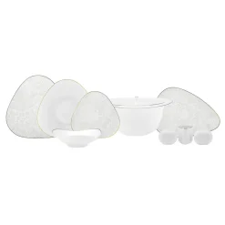 Karaca Tafelservice Für 12 Personen-Fine Pearl Extra Jules 62 Teile für 12 Personen Geschirr Set Gold