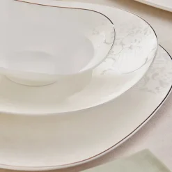 Karaca Tafelservice Für 12 Personen-Fine Pearl Extra Jules 62 Teile für 12 Personen Geschirr Set Gold