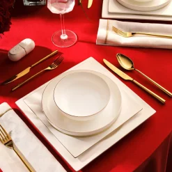 Karaca Tafelservice Für 12 Personen-Fine Pearl Extra Nish 62-Teiliges 12-Personen Geschirrset Platin Platın