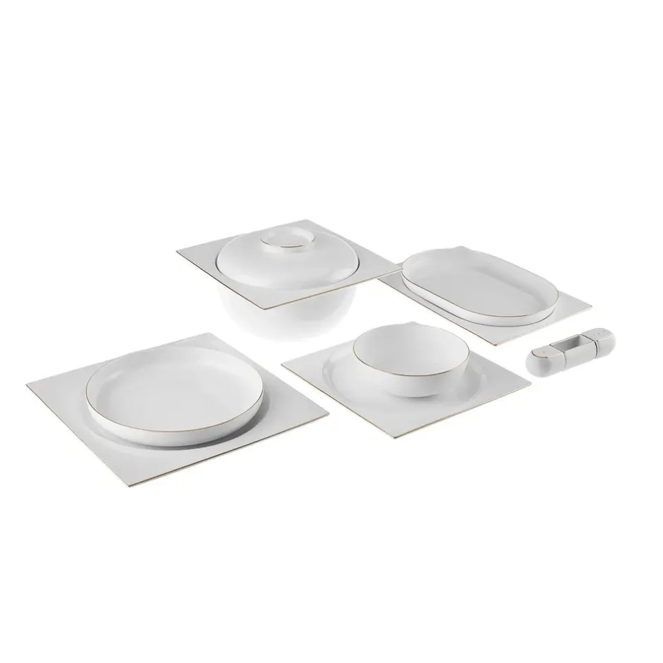 Karaca Tafelservice Für 12 Personen-Fine Pearl Extra Nish 62-Teiliges 12-Personen Geschirrset Gold