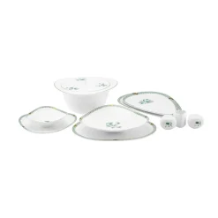 Karaca Tafelservice Für 12 Personen-Fine Pearl Extra Simone für 12 Personen Geschirrset 62 Teile Grün01