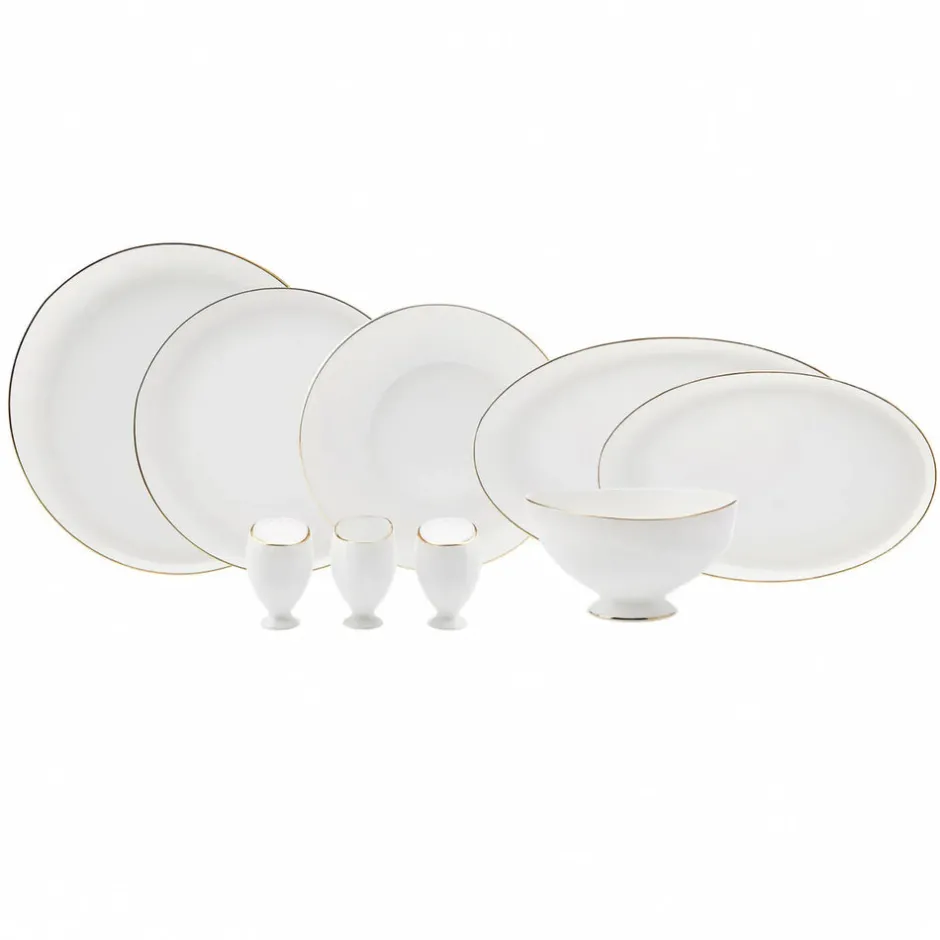 Karaca Tafelservice Für 12 Personen-Fine Pearl Extra Wilderness 62-Teiliges 12-Personen Geschirrset Gold