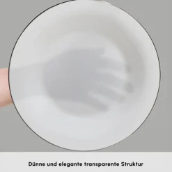 Karaca Tafelservice Für 12 Personen-Fine Pearl Fame 58-teiliges Tafelservice für 12 Personen, Platin Platın