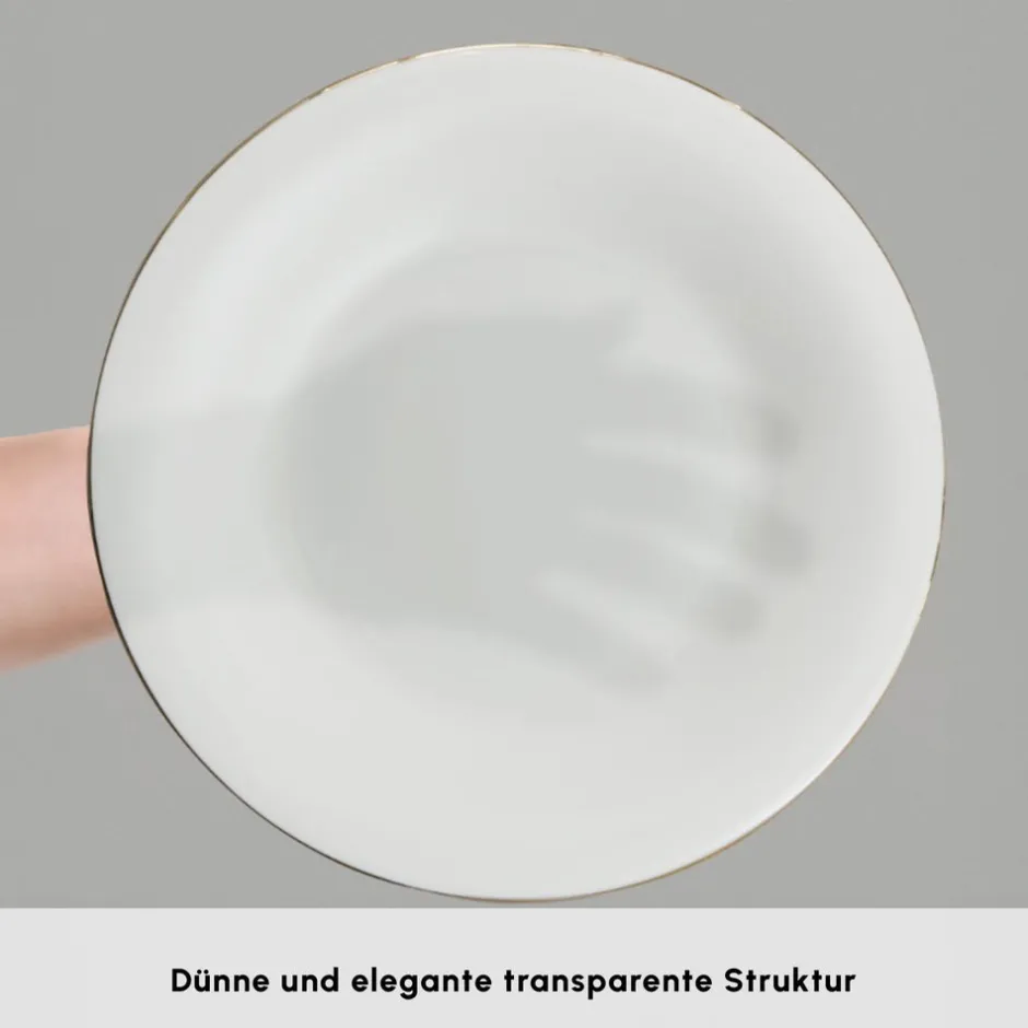 Karaca Tafelservice Für 12 Personen-Fine Pearl Fame 58-teiliges Tafelservice für 12 Personen, Gold