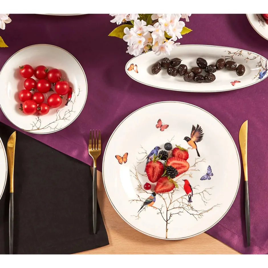 Karaca Frühstücksset Für 6 Personen-Fine Pearl Grace Black 26-teiliges Frühstücksset und Servierschalen Schwarz01