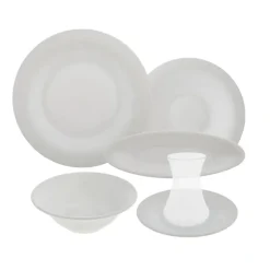 Karaca Frühstücksset Für 6 Personen-Fine Pearl New Eternal 26-teiliges Frühstücksset und Servierschalen für 6 Personen Weıß01