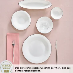 Karaca Frühstücksset Für 6 Personen-Fine Pearl New Fame Frühstücksset für 6 Personen, 26-teilig – Platin Platın