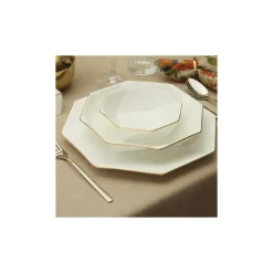 Karaca Tafelservice Für 12 Personen-Fine Pearl Quarz Tafelservice-Set -62- teilig für 12 Personen Gold