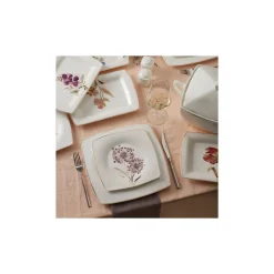 Karaca Tafelservice Für 12 Personen-Fine Pearl Revive 62 Stück Black Pearl Geschirrset/Tafelservice für 12 Personen Multıfarben