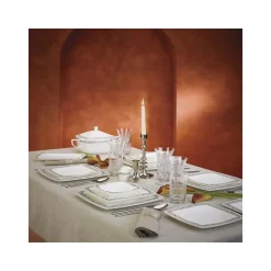 Karaca Tafelservice Für 12 Personen-Fine Pearl Trove 62-teiliges Dinner-Set für 12 Personen Multıfarben