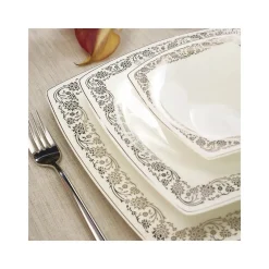 Karaca Tafelservice Für 12 Personen-Fine Pearl Trove 62-teiliges Dinner-Set für 12 Personen Multıfarben