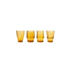 Karaca Gläser-Sets-Fish Softdrinkglas 4-teilig , Amber