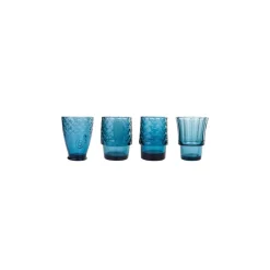 Karaca Gläser-Sets-Fish Softdrinkglas 4-teilig, Blau Blau01