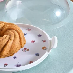 Karaca Kuchenplatte-Fleur Kuchenplatte, 35 cm, Mehrfarbig