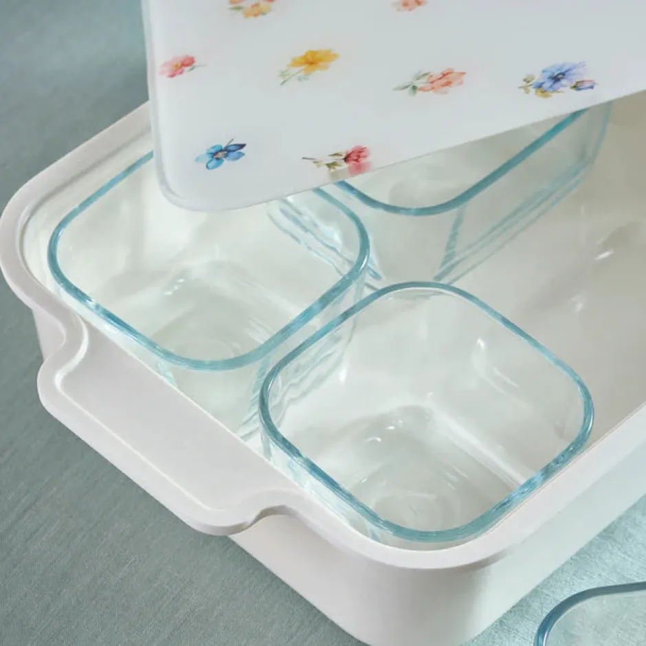 Karaca Frühstücksset Für 6 Personen-Fleur 8-teiliges Frühstücksset, Mehrfarbig