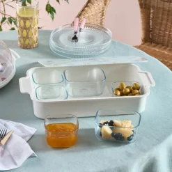 Karaca Frühstücksset Für 6 Personen-Fleur 8-teiliges Frühstücksset, Mehrfarbig